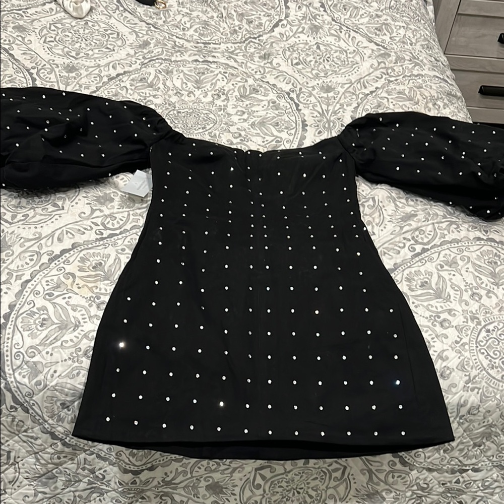 Elegant Black Puff Sleeve Top